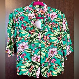 Walter Baker Jodie top short sleeve floral blouse size S